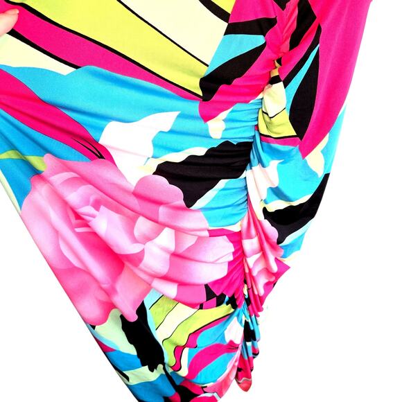 Ashley Stewart 26 W 28W Multicolor Women's Maxi BOHO Sun Dress Plus Size 4X 4XL - Picture 4 of 7